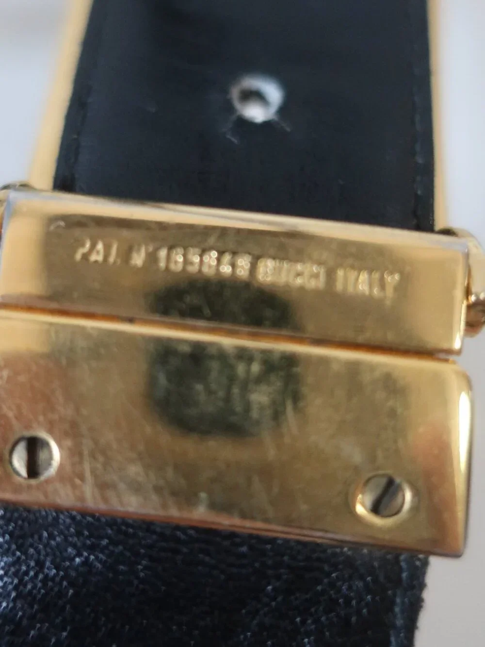 Mens Gucci Vintage Brown Leather Belt W/Gold Hardware L
